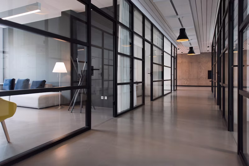 Live Verkada security camera view of a corporate meeting area